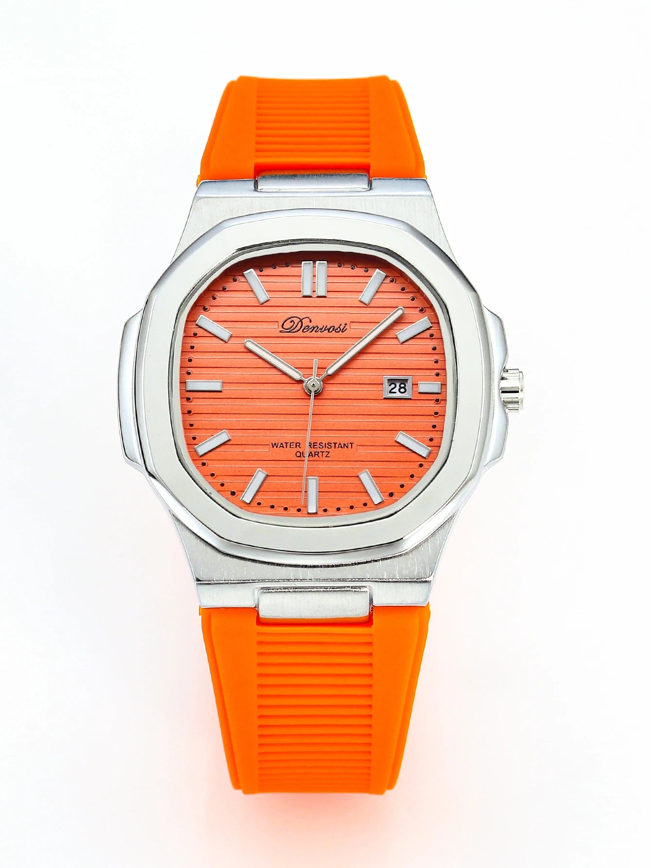 Orologio Uomo Sportivo Quarzo Silicone 39mm Data Lancette Luminose