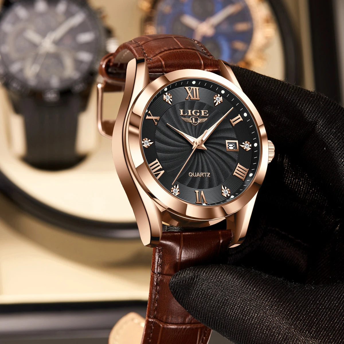 Orologio Uomo Quarzo Similpelle Data 40mm Elegante