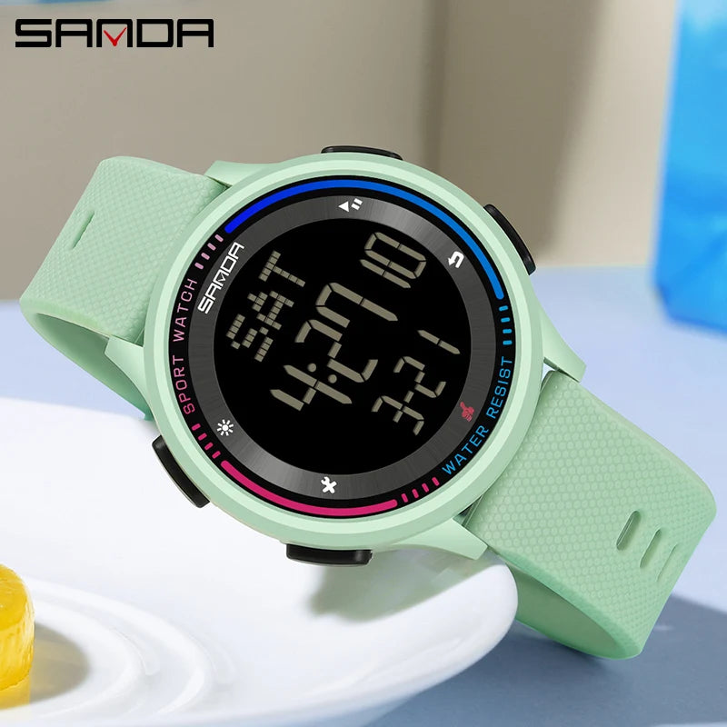 Orologio Digitale Uomo Donna SANDA – Sportivo LED Contapassi Impermeabile Cinturino in Gomma