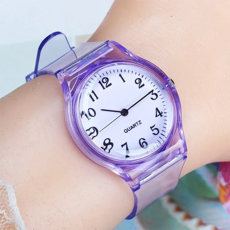 Orologio Donna Trasparente Quarzo 34mm Cinturino Plastica