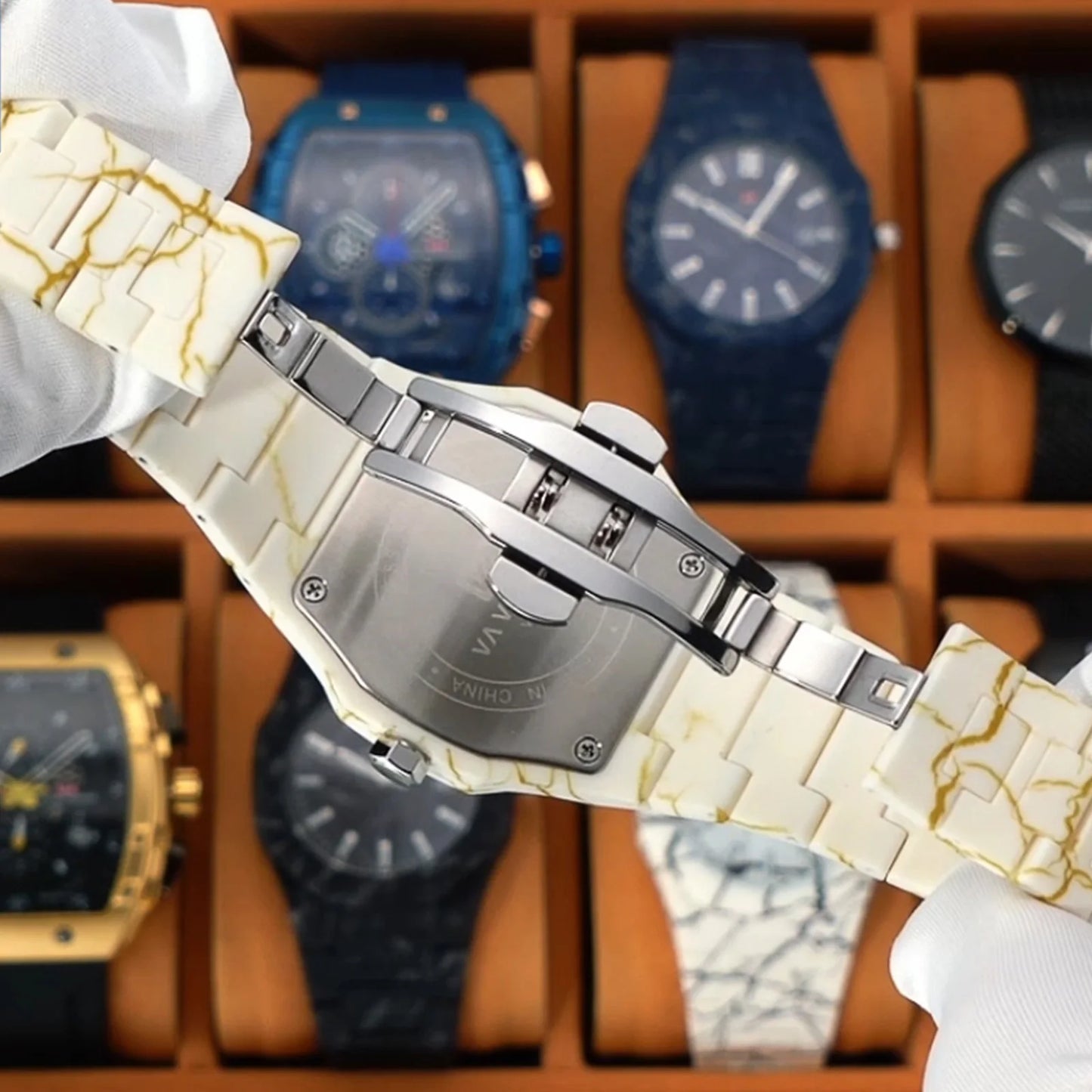 Orologio Uomo Quarzo Stile Marmo Sportivo