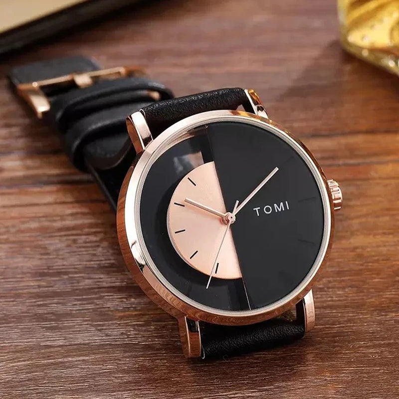 Orologio Uomo al Quarzo Moda Casual Quadrante 42mm Cinturino PU