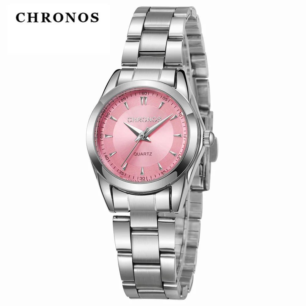 Orologio Donna Elegante Quarzo Acciaio Moda Casual 28mm