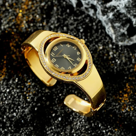Orologio Donna Elegante Al Quarzo Bracciale Moda in Lega Casual