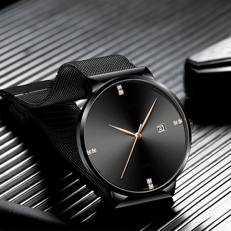 Orologio Uomo Quarzo Acciaio Inossidabile 42mm Elegante