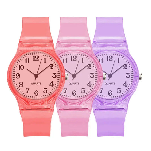 Orologio Donna Trasparente Quarzo 34mm Cinturino Plastica