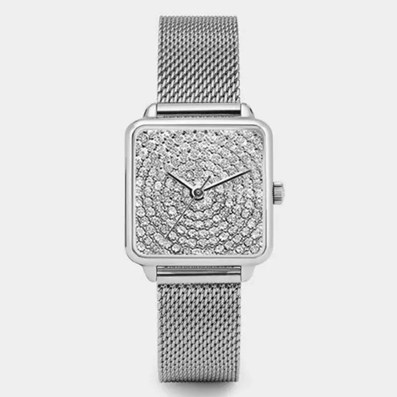 Orologio Donna Moda Elegante Quarzo Semplice Cinturino e Cassa in Lega