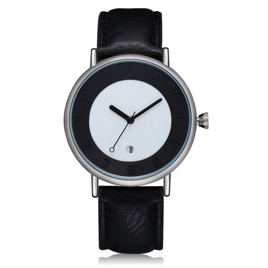 Orologio Uomo Minimalista Quarzo Cinturino Similpelle Cassa Lega Elegante