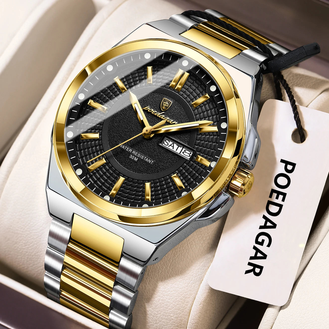 Orologio Uomo Acciaio Quarzo Classico Elegante Moda Casual Data