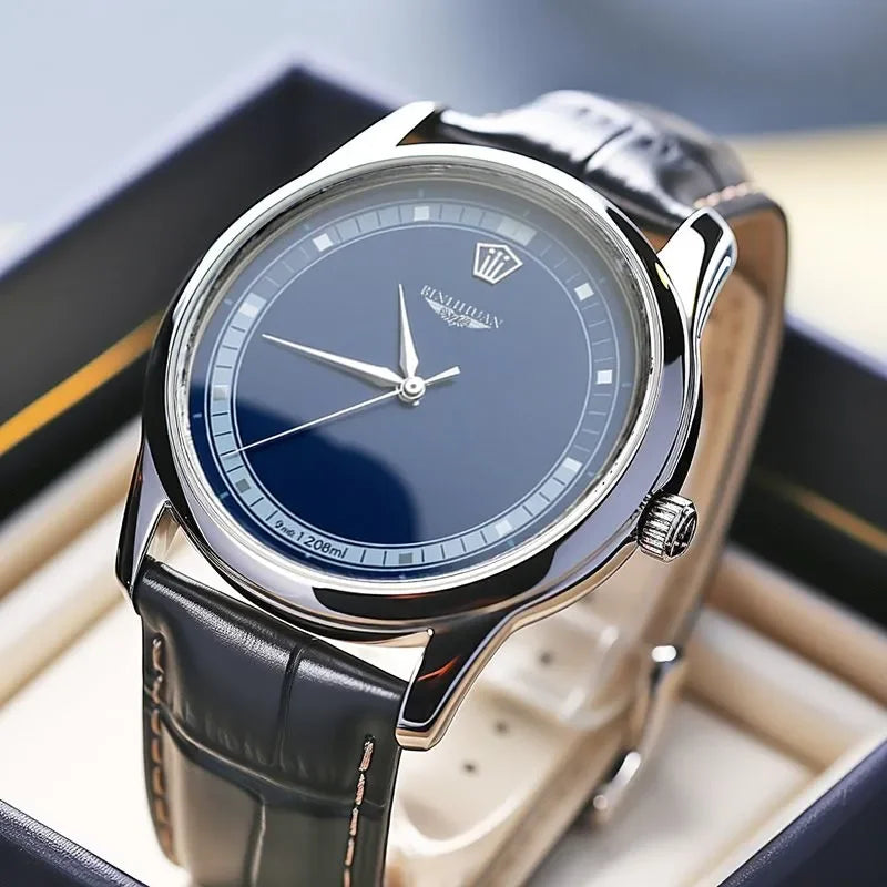 Orologio Uomo 42 mm Elegante Quarzo Similpelle