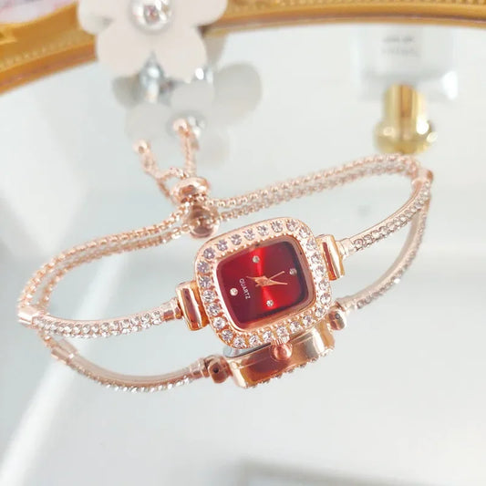 Orologio Donna Elegante Quarzo Bracciale in Lega Moda Casual