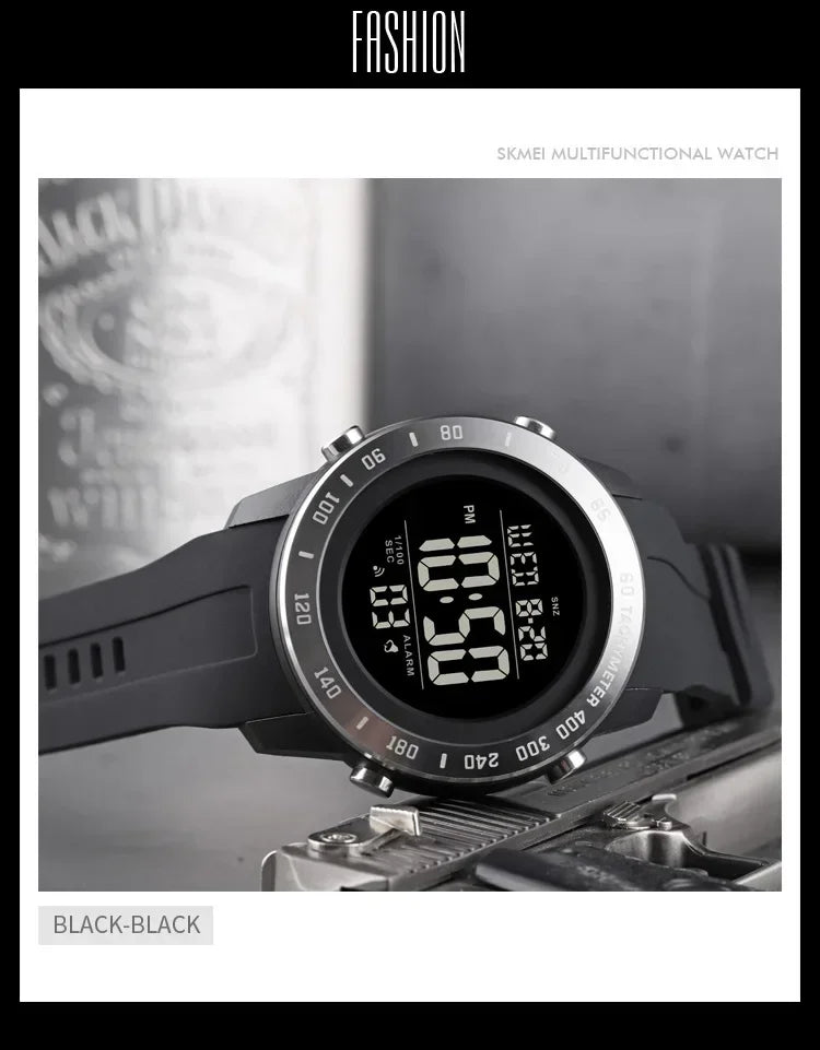 Orologio Digitale Uomo LED – Sportivo Impermeabile Cinturino Silicone Quadrante 50 mm