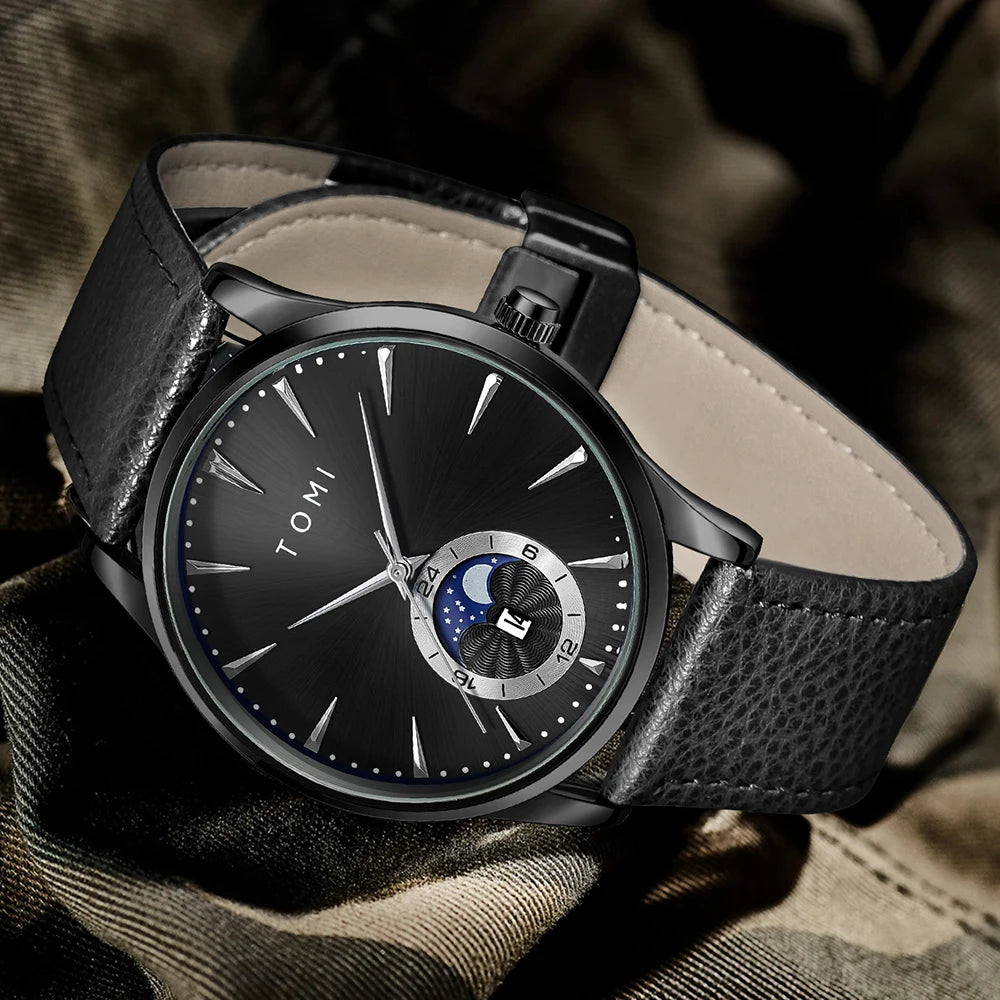 Orologio Uomo Quarzo Cinturino Similpelle – Elegante e Casual Quadrante 42mm