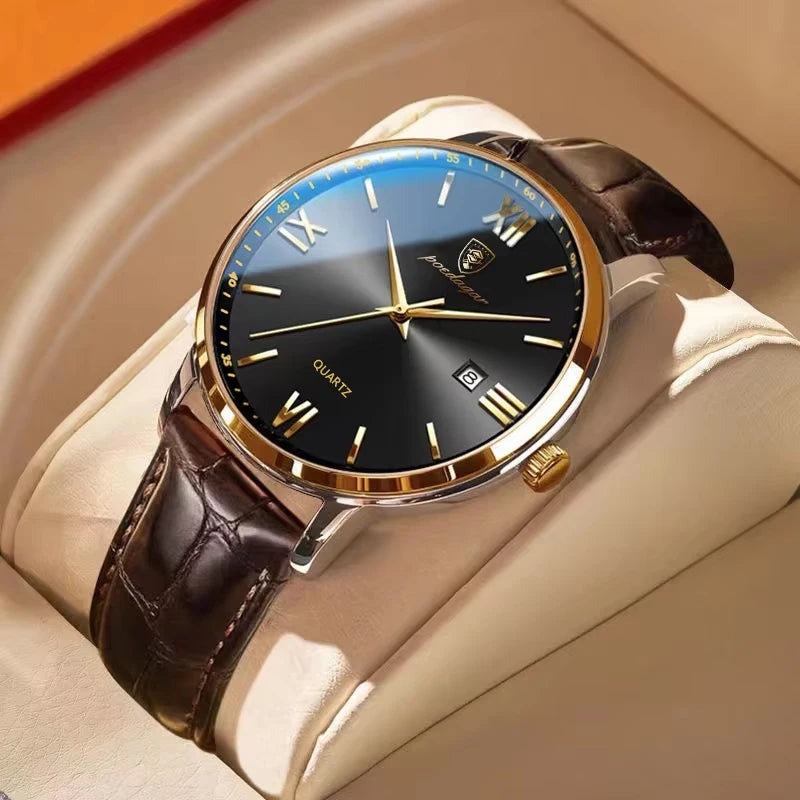 Orologio Uomo Quarzo Elegante Data Similpelle