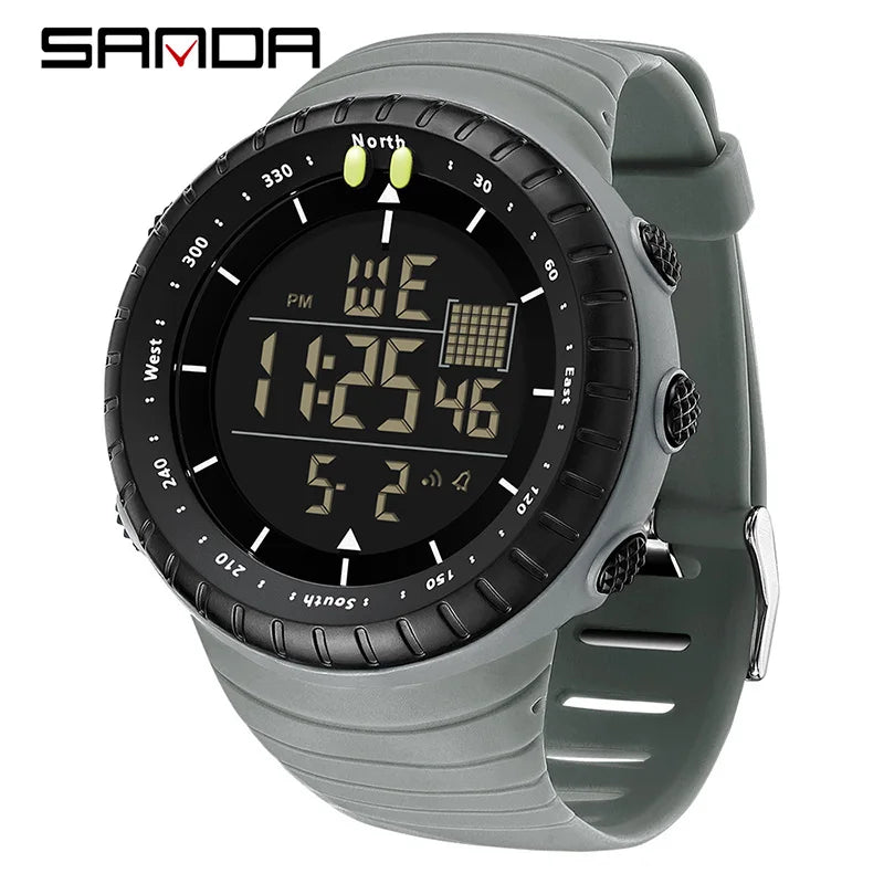 Orologio Uomo Sportivo Digitale LED Multifunzione Sveglia Cronografo Resistente