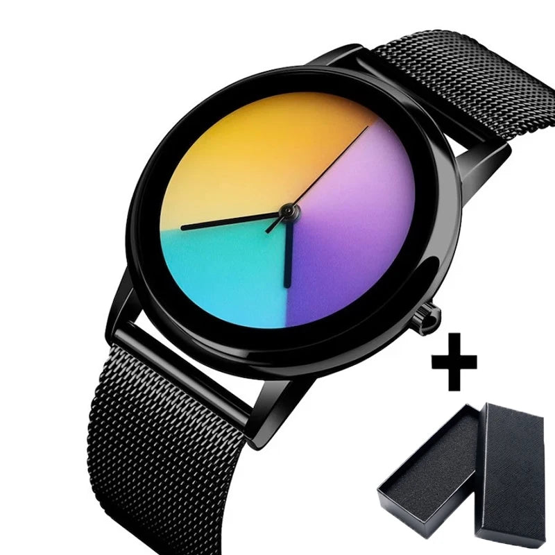 Orologio Donna 38mm Quarzo Colorato Acciaio