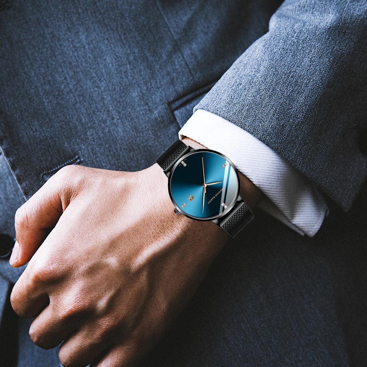Orologio Uomo Quarzo Acciaio Inossidabile 42mm Elegante