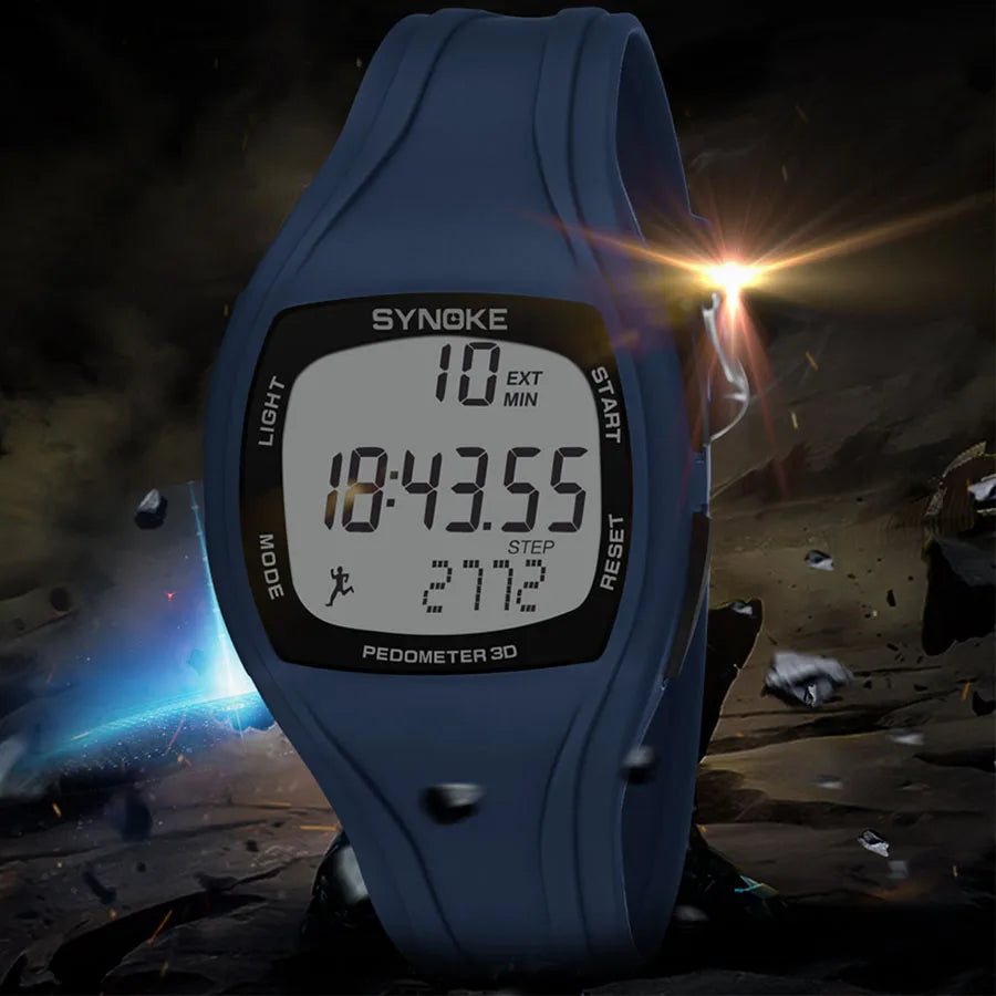 Orologio Sportivo Digitale Uomo Contapassi Timer Sveglia
