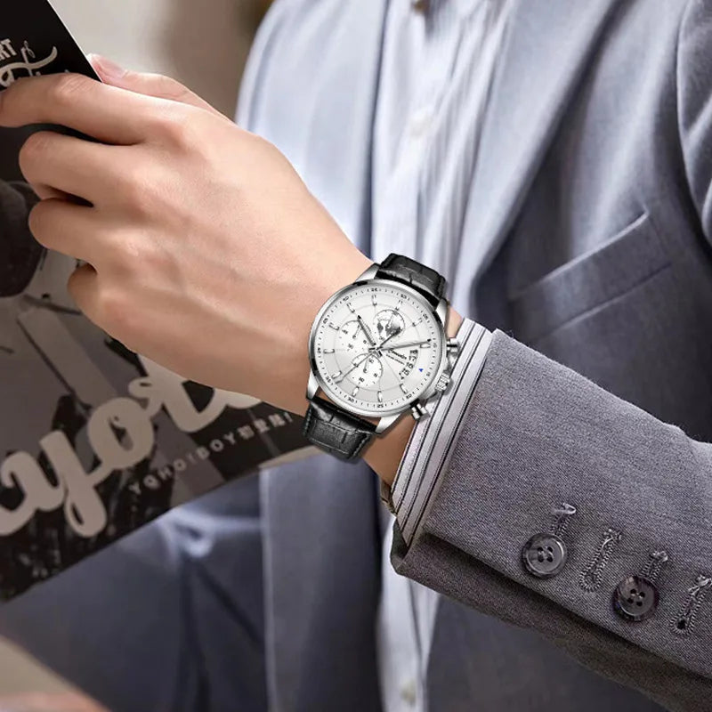 Orologio Uomo Quarzo Elegante Similpelle Classico