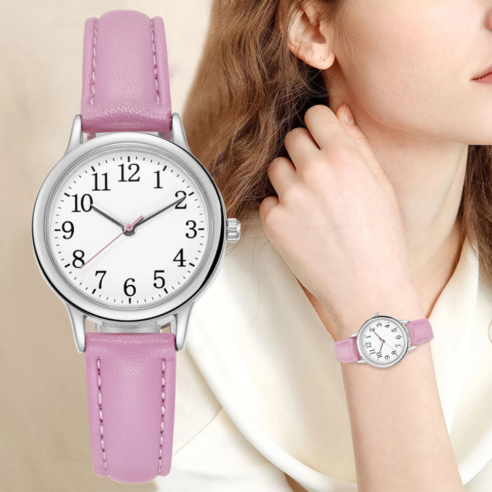 Orologio Donna Quarzo Elegante Similpelle Design Semplice e alla Moda