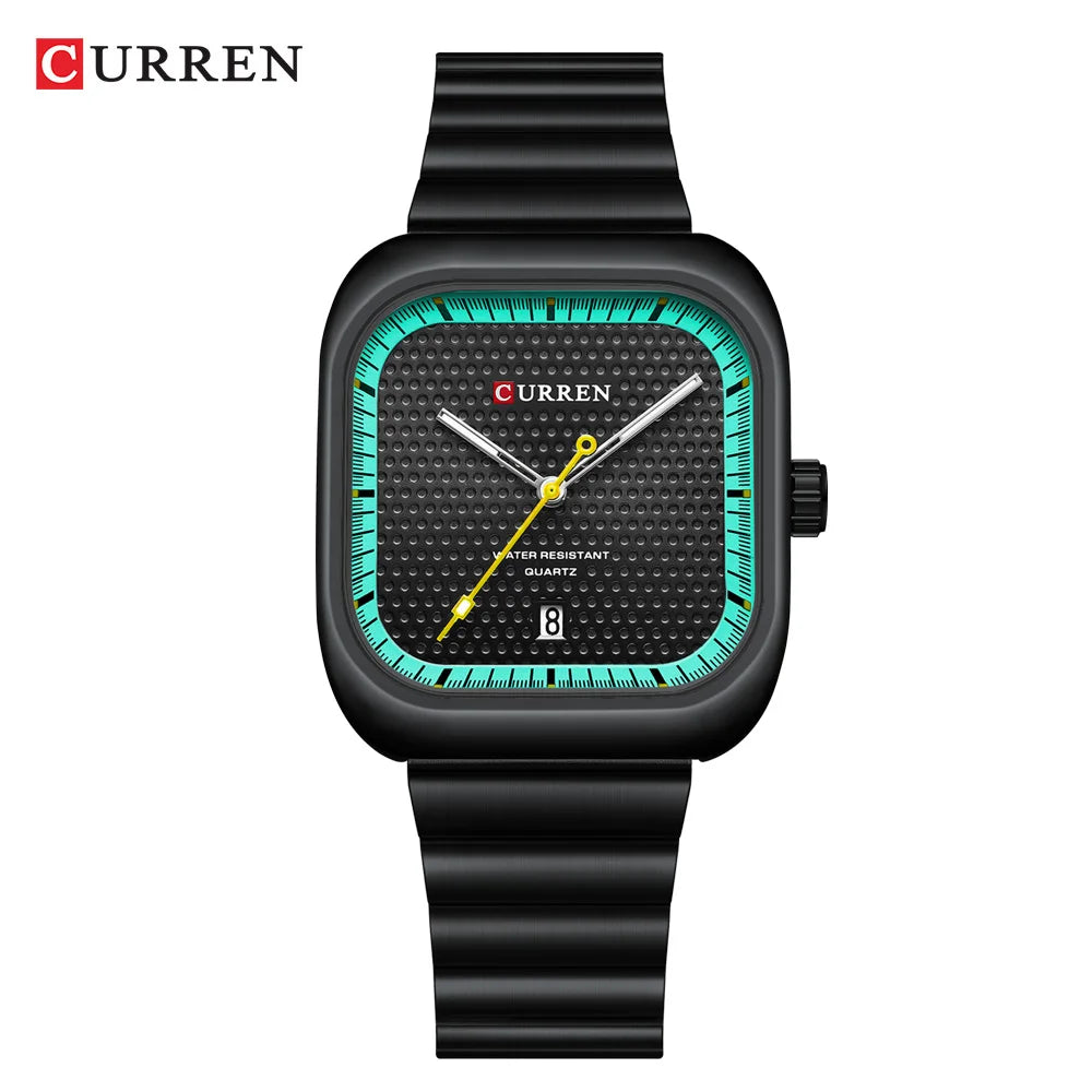 Orologio Uomo Quarzo Acciaio Inossidabile Quadrante 38mm Data Automatica