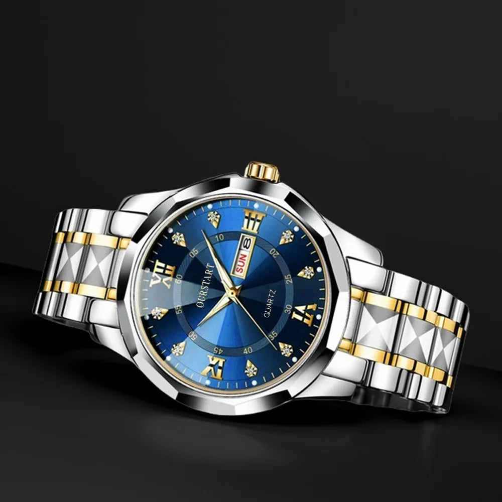 Orologio Uomo Moda e Casual al Quarzo con Data Cinturino in Lega