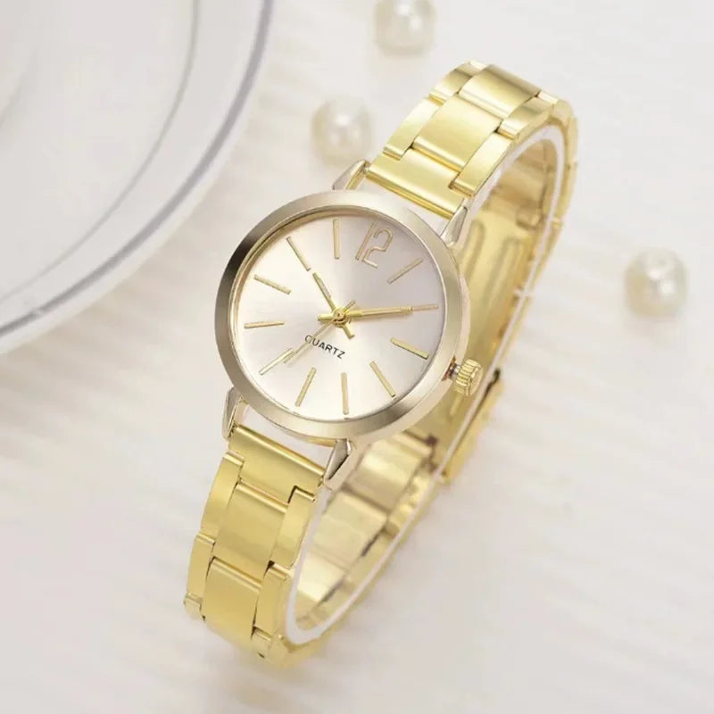 Orologio Donna Elegante Quarzo – Cinturino Acciaio Inossidabile Quadrante 30 mm