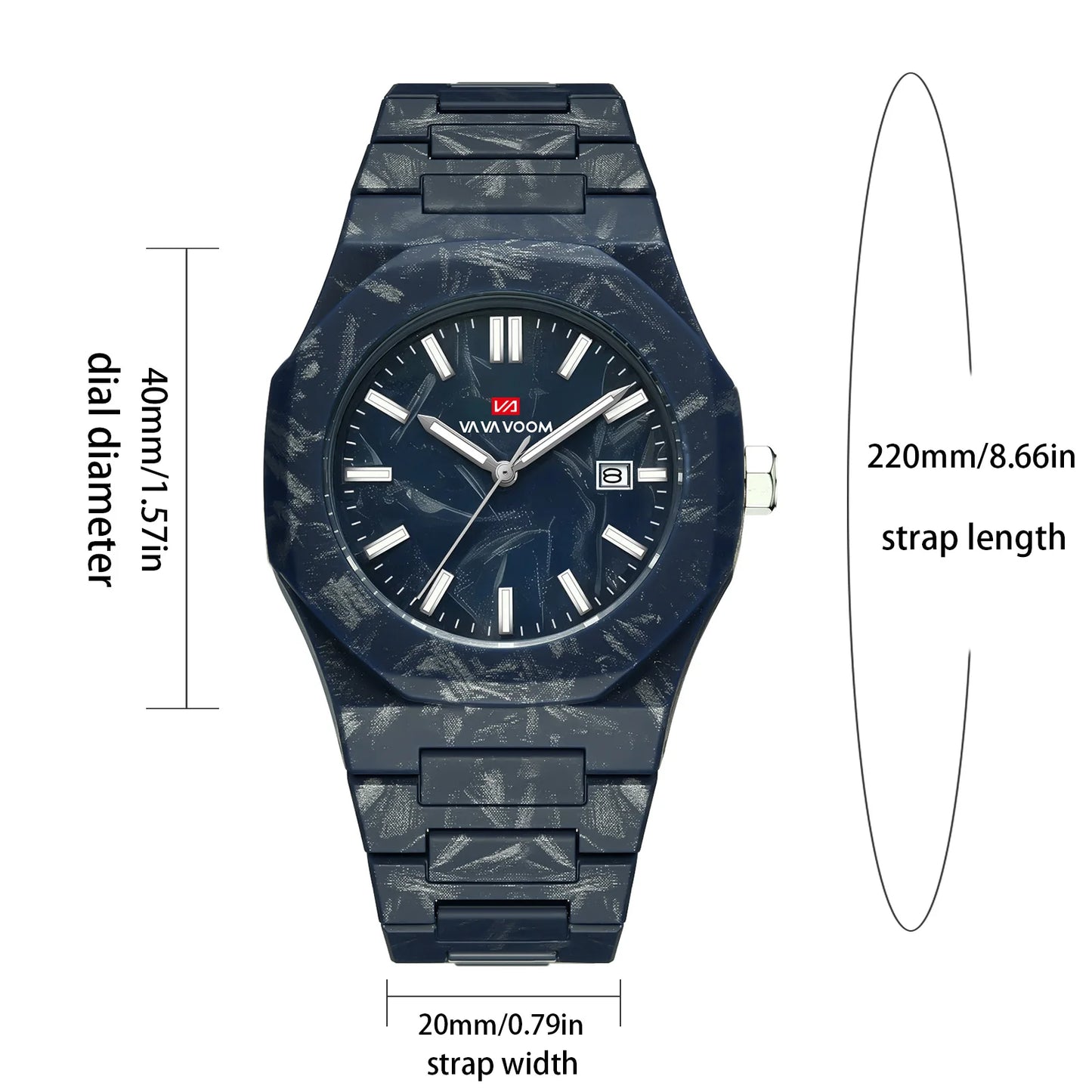Orologio Uomo Quarzo Stile Marmo Sportivo