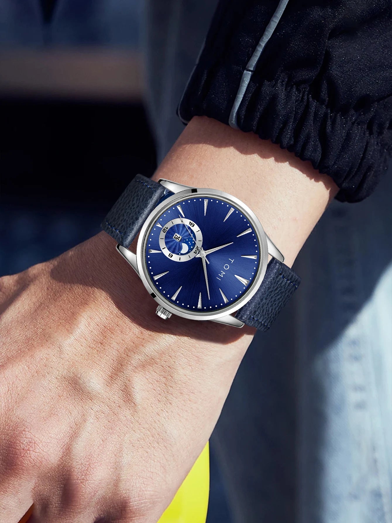 Orologio Uomo Quarzo Cinturino Similpelle – Elegante e Casual Quadrante 42mm