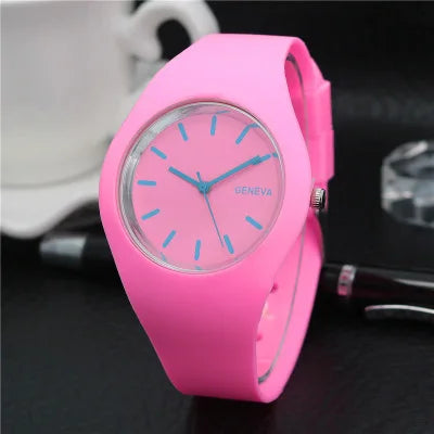Orologio Donna 38mm Quarzo Moda Cinturino in Silicone