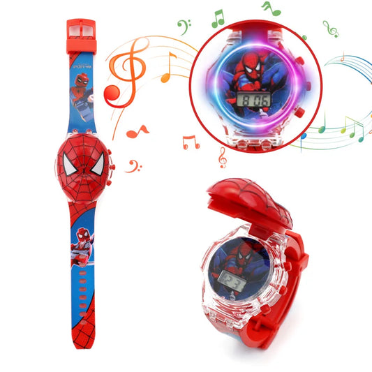 Orologio Bambini con Luci Colorate Supereroi Musicale Luminoso