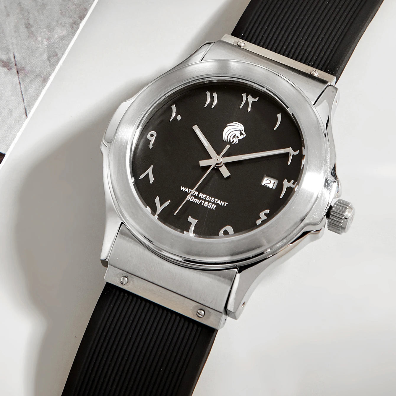 Orologio Uomo Sportivo ed Elegante Al Quarzo Con Cinturino Silicone Cassa Acciaio