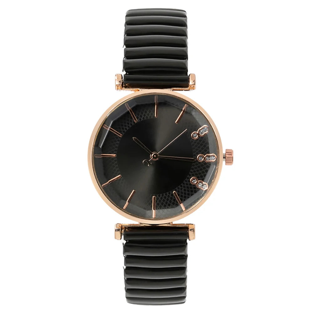 Orologio Donna Quarzo Cinturino Elastico Acciaio Elegante