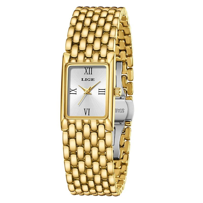 Orologio Donna Quarzo Acciaio Inox Rettangolare Elegante