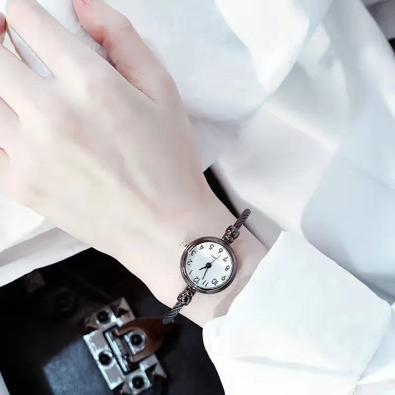 Orologio Donna Elegante Quarzo Bracciale Sottile in Lega Moda