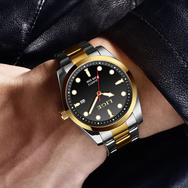 Orologio Uomo Elegante Quarzo Acciaio Data