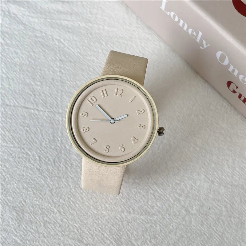 Orologio Donna Quarzo Moda Casual Quadrante Grande 40mm Cinturino Similpelle