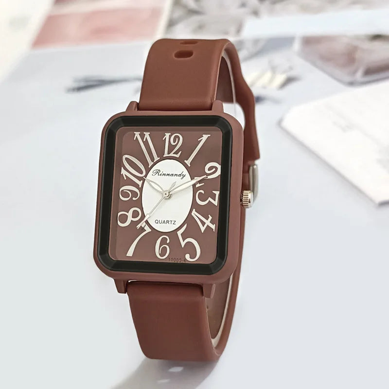 Orologio Donna Moda Al Quarzo Elegante Casual Quadrante 35mm Cinturino Silicone