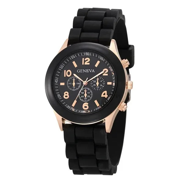 Orologio Donna Quarzo Elegante – Cinturino Silicone Cassa Lega
