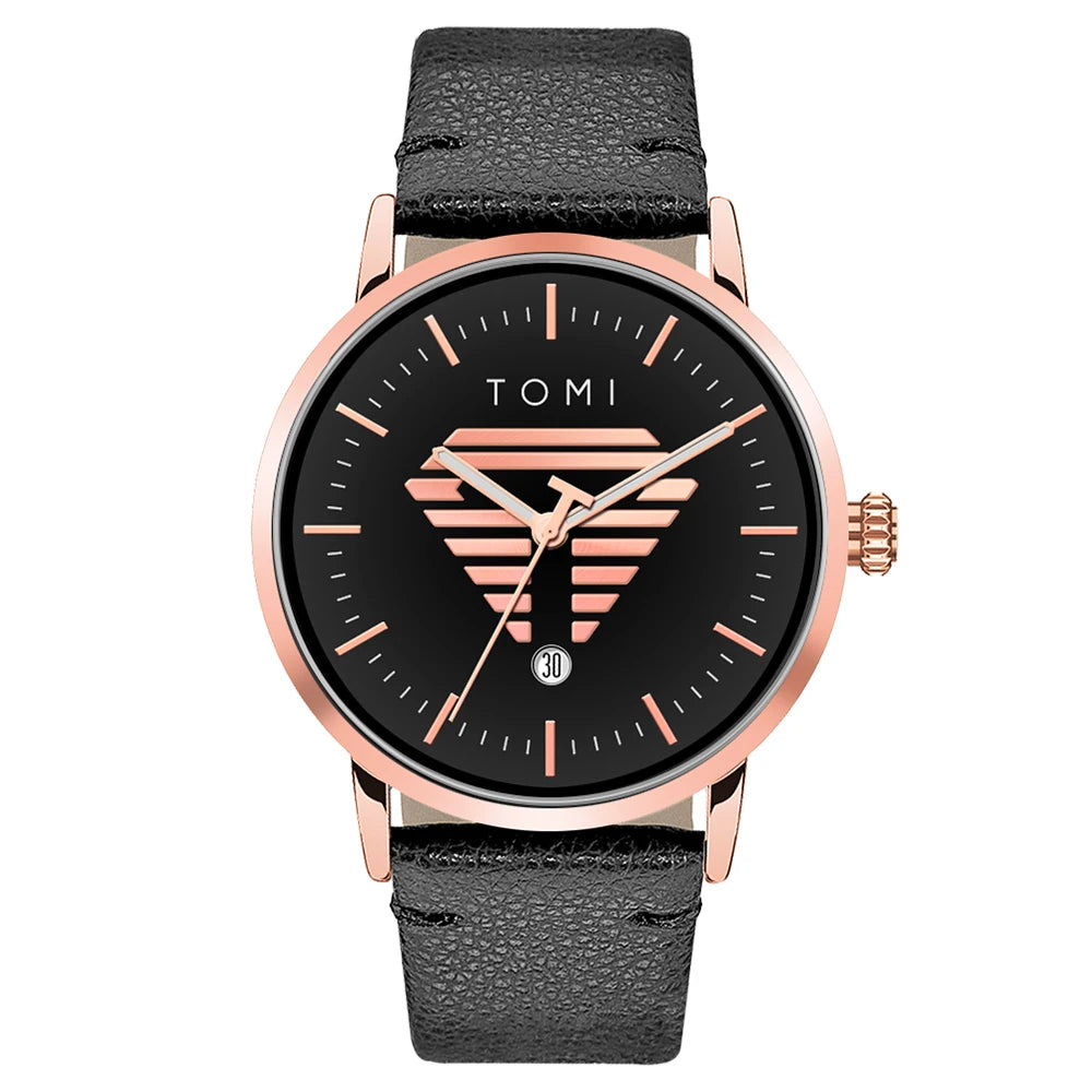 Orologio Uomo Minimalista al Quarzo con Data Cinturino Similpelle Cassa Lega Casual