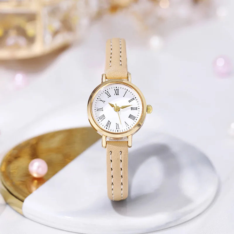 Orologio Donna Elegante al Quarzo Cinturino Similpelle Moda Casual