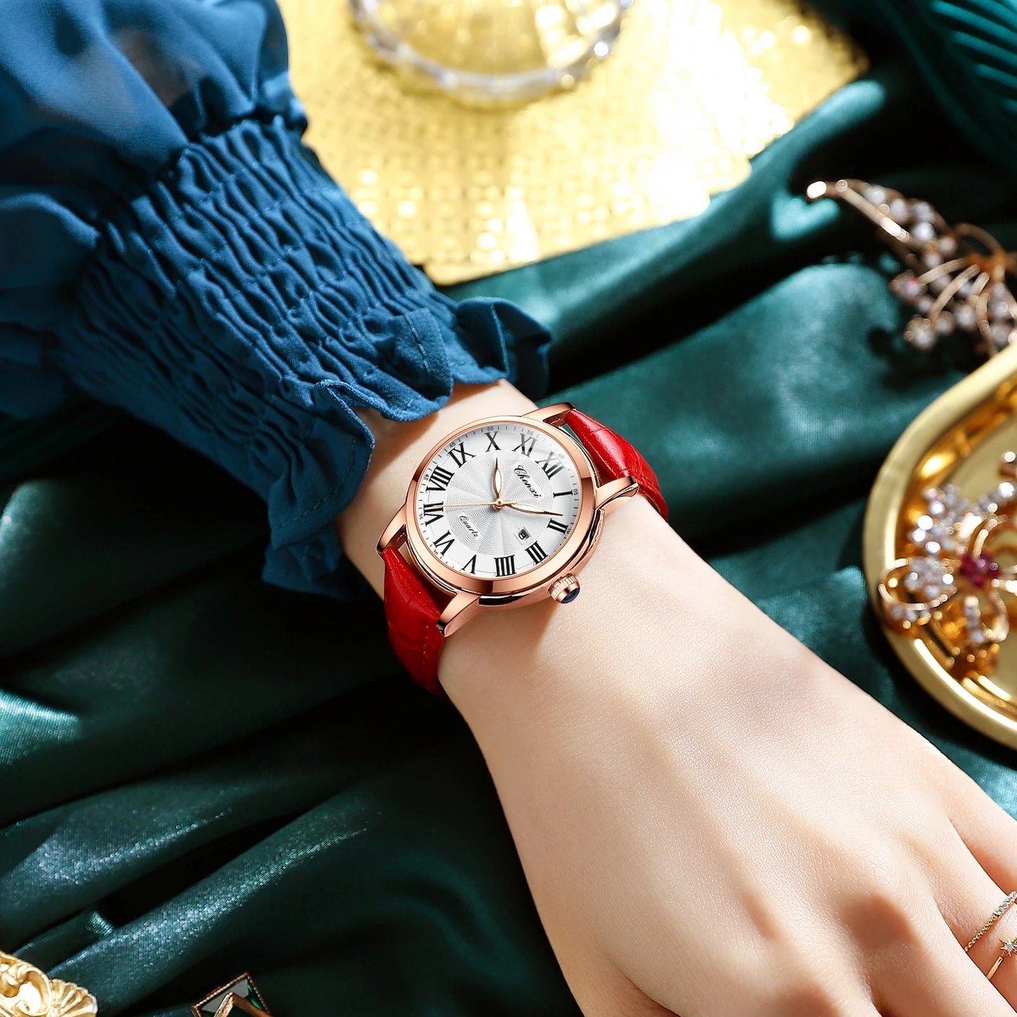 Orologio Donna Elegante al Quarzo Cinturino Similpelle Cassa Lega Moda Casual