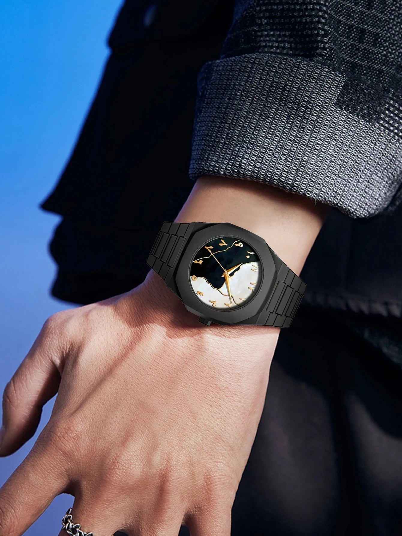 Orologio Uomo 42mm Quarzo Cinturino e Cassa in Plastica