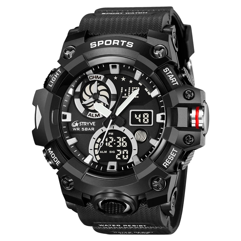 Orologio Sportivo Uomo Cronografo Digitale, Resistente all’acqua