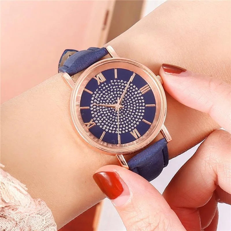 Orologio Donna al Quarzo Moda e Casual con Cinturino in Similpelle Elegante