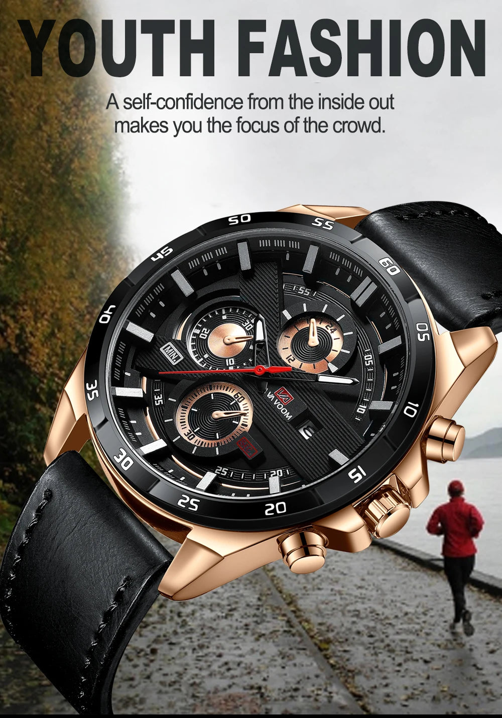 Orologio Uomo 46mm Quarzo - Cinturino SimilPelle o Acciaio, Elegante e Sportivo