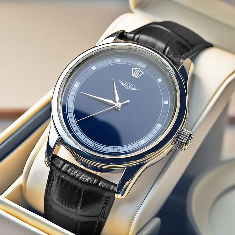 Orologio Uomo 42 mm Elegante Quarzo Similpelle