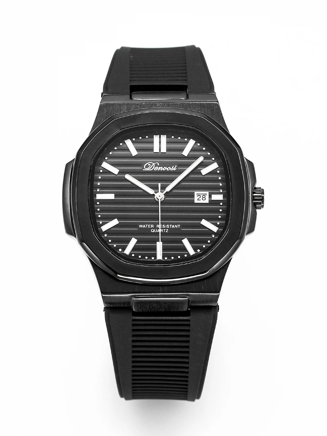Orologio Uomo Sportivo Quarzo Silicone 39mm Data Lancette Luminose