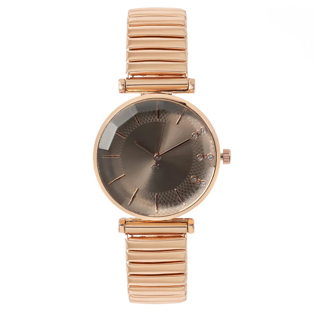 Orologio Donna Quarzo Cinturino Elastico Acciaio Elegante