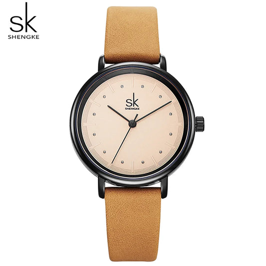 Orologio Da Donna Elegante Moda Quarzo Cinturino Similpelle Quadrante 36mm